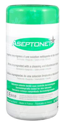 Lingettes désinfectantes aseptonet boite 100