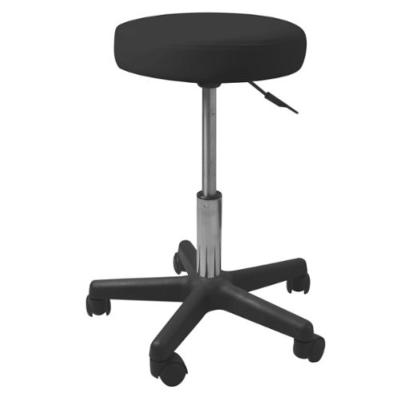 Tabouret selle ronde noir  / roulettes