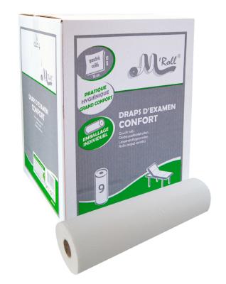 Draps d'examen en rouleaux carton de 9