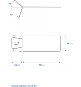 Table galaxy 4 sections ( 2 roues ou 4 roues.)