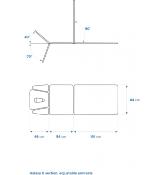 Table galaxy 5 sections ( 2 roues ou 4 roues.)